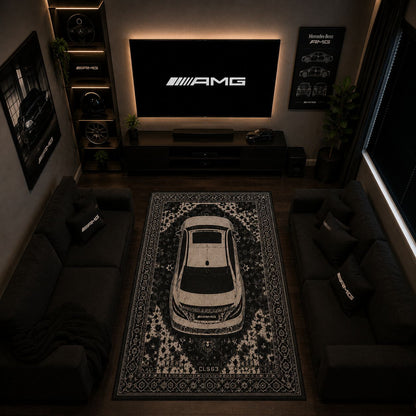 3D Persian AMG CLS63 Luxury Rug | Premium Car Enthusiast Decor