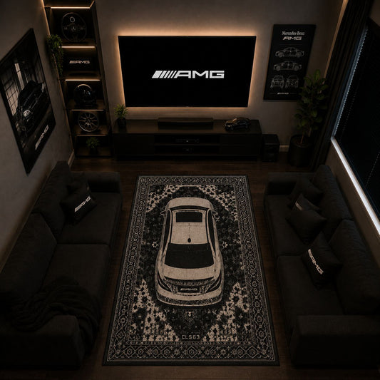 3D Persian AMG CLS63 Luxury Rug | Premium Car Enthusiast Decor